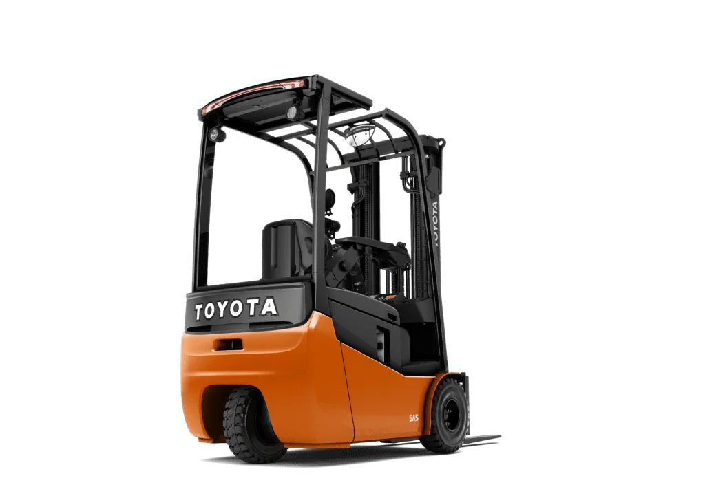 Toyota Traigo 24 elektrische 3-wiel heftruck met Toyota SAS systeem achteraanzicht | Prins Maasdijk