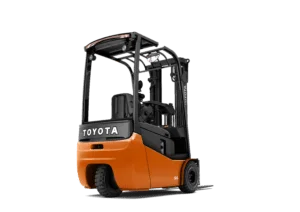Toyota Traigo 24 elektrische 3-wiel heftruck met Toyota SAS systeem achteraanzicht | Prins Maasdijk