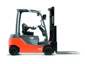 Toyota Traigo 48V 4-wiel elektrische heftruck 1600 kg zijaanzicht met Toyota SAS systeem | Prins Maasdijk